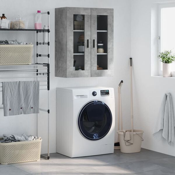 vidaXL Armoire murale gris b&eacute;ton 69,5x34x90 cm
