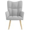 vidaXL Chaise de relaxation gris nuage tissu