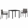 vidaXL Ensemble de salle &agrave; manger pour jardin 3 pc Gris
