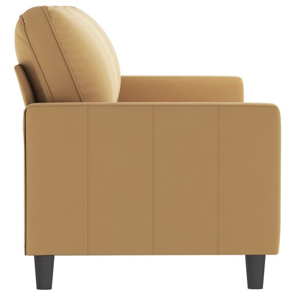 vidaXL Canap&eacute; &agrave; 3 places Marron 180 cm Velours