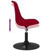 vidaXL Chaises pivotantes &agrave; manger lot de 6 Rouge Velours