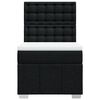 vidaXL Sommier &agrave; lattes de lit avec matelas Noir 90x190 cm Tissu