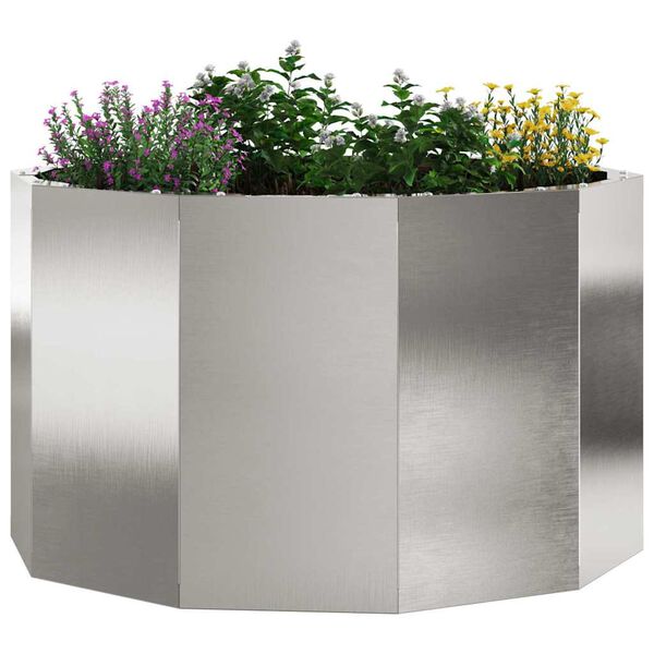 vidaXL Jardini&egrave;re Argent 60 x 60 x 35 cm Acier inoxydable