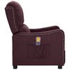 vidaXL Fauteuil de massage Violet Tissu