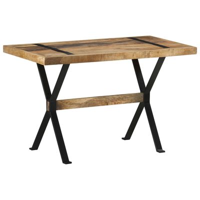 vidaXL Table à manger 120x60x76 cm bois de manguier brut