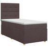 vidaXL Lit boxspring avec matelas Marron fonc&eacute; 90 x 190 cm Tissu