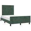 vidaXL Cadre de lit sans matelas vert fonc&eacute; 120x200 cm velours