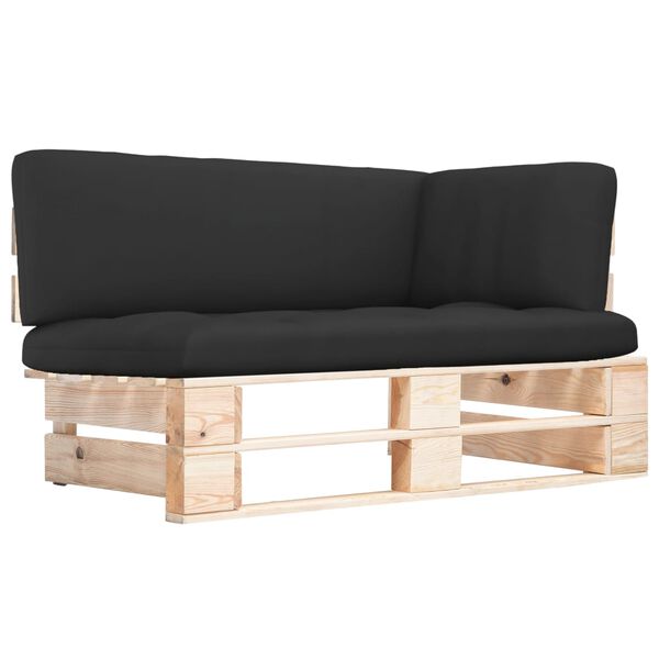 vidaXL Canap&eacute; d'angle palette de jardin bois de pin impr&eacute;gn&eacute;