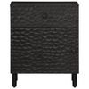 vidaXL Table de chevet noir 50x33x60 cm bois de manguier massif