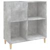 vidaXL Armoire &agrave; disques gris b&eacute;ton 84,5x38x89 cm bois d'ing&eacute;nierie