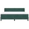 vidaXL Lit &agrave; ressorts avec matelas Vert fonc&eacute; 180 x 200 cm Velours