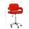 vidaXL Chaises pivotantes &agrave; manger lot de 2 rouge similicuir