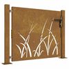 vidaXL Portail de jardin 100x100 cm en acier Corten avec motif gazon