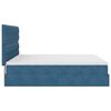 VidaXL Cadre de lit ottoman avec matelas bleu fonc&eacute; 180x200 cm velours