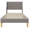 vidaXL Cadre de lit avec t&ecirc;te de lit Taupe 100 x 200 cm tissu