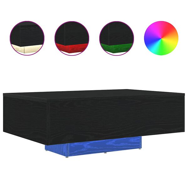 vidaXL Table basse Ch&ecirc;ne noir 85 x 55 x 31 cm Bois d'ing&eacute;nierie