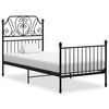 vidaXL Cadre de lit sans matelas noir m&eacute;tal 90x200 cm