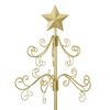 vidaXL Arbre de No&euml;l en m&eacute;tal Dor&eacute; 150 cm Acier peint par poudre