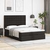 VidaXL Cadre de lit ottoman avec matelas noir 140x190 cm similicuir