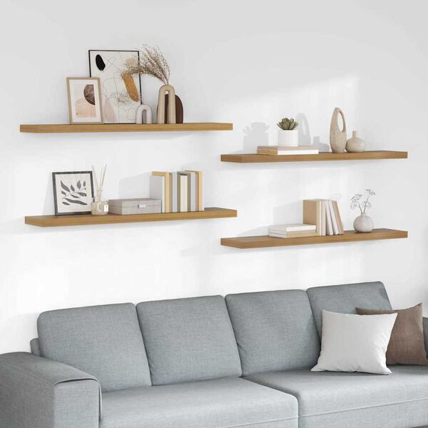 vidaXL &Eacute;tag&egrave;re Murale 4 pcs Marron 120 x 23,5 x 4 cm Bois d'ing&eacute;nierie