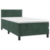 vidaXL Sommier &agrave; lattes de lit avec matelas Vert fonc&eacute; 90x200 cm