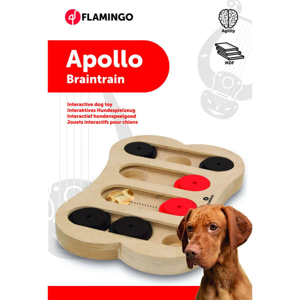 FLAMINGO Jouet d'entra&icirc;nement c&eacute;r&eacute;bral Apollo 30x20 cm Bois