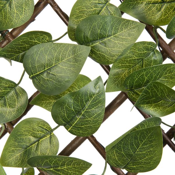 Nature Treillis de jardin avec feuilles vertes de laurier 90x180 cm