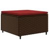 vidaXL Salon de jardin 4 pcs avec coussins Marron R&eacute;sine tress&eacute;e