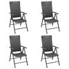 vidaXL Ensemble &agrave; manger de jardin 5 pcs noir