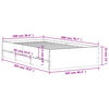vidaXL Cadre de lit avec tiroirs sans matelas sonoma gris 100x200 cm