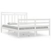 vidaXL Cadre de lit sans matelas blanc 135x190 cm bois massif