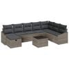 vidaXL Ensemble de canap&eacute; de jardin 9 pc polyrotin