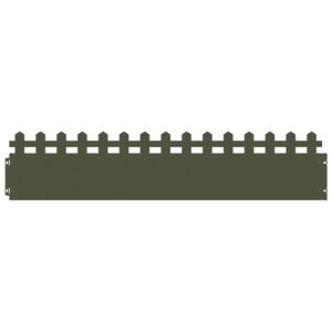 vidaXL Bordures de pelouse 10 pc 103 x 0,05 x 22 cm Acier Vert olive