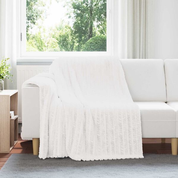 vidaXL Jet&eacute; Blanc 200 x 150 cm Toison
