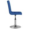 vidaXL Chaises pivotantes &agrave; manger lot de 4 bleu tissu