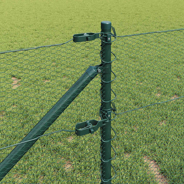 vidaXL Poteau de cl&ocirc;ture. Vert 10 x 0,8 m (maillage 13 mm)