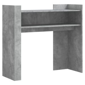 vidaXL Table console gris b&eacute;ton 100x35x90 cm bois d'ing&eacute;nierie