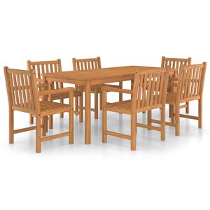 vidaXL Ensemble de salle &agrave; manger de jardin 7 pi&egrave;ces 180 x 90 cm en bois de teck massif