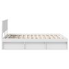 vidaXL Cadre de lit avec t&ecirc;te de lit Blanc 135 x 190 cm Pin massif