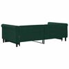 vidaXL Lit de jour avec gigogne sans matelas vert fonc&eacute; 100x200 cm