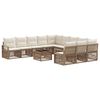vidaXL Ensemble de canap&eacute; de jardin 12 pcs Beige polyrotin