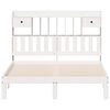 vidaXL Lit biblioth&egrave;que sans matelas blanc 140x190 cm bois pin massif