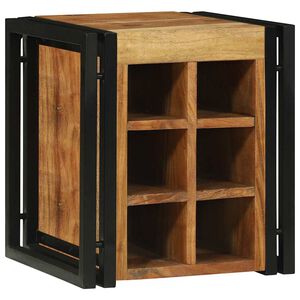 vidaXL &Eacute;tag&egrave;re &agrave; vin 35 x 35 x 39 cm Bois d'Acacia Massif