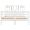 vidaXL Lit biblioth&egrave;que sans matelas blanc 140x190 cm bois pin massif