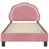 vidaXL Cadre de lit pour enfants avec t&ecirc;te de lit Rose 80 x 160 cm