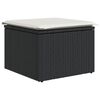 vidaXL Salon de jardin 6 pcs avec coussins noir r&eacute;sine tress&eacute;e