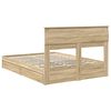 vidaXL Lit de Rangement Ch&ecirc;ne Sonoma 140 x 190 cm Bois d'ing&eacute;nierie