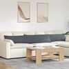 vidaXL Coussins de canap&eacute; 2 pcs Gris fonc&eacute; 200 x 40 cm