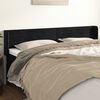 vidaXL T&ecirc;te de lit avec oreilles Noir 183x16x78/88 cm Velours