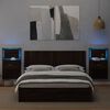 vidaXL T&ecirc;te de lit avec armoires ch&ecirc;ne marron 160 cm bois d'ing&eacute;nierie